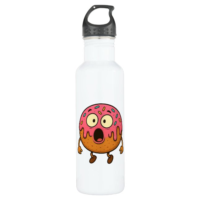 Wow Donut Stainless Steel Water Bottle (Front)
