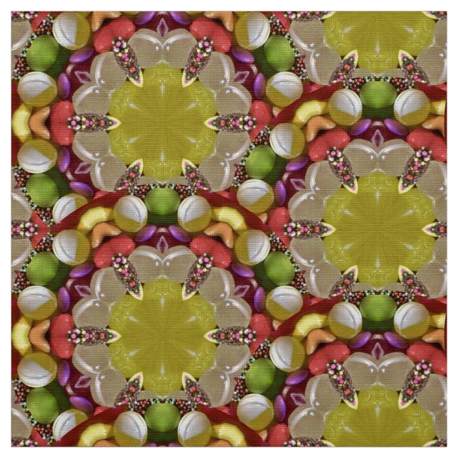 WOW ~EASTER CANDY! ~ Yellow Green White Red ~ Fabric (Swatch)