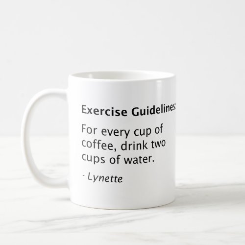WOW Exercise Guidelines _ Coffee Mug