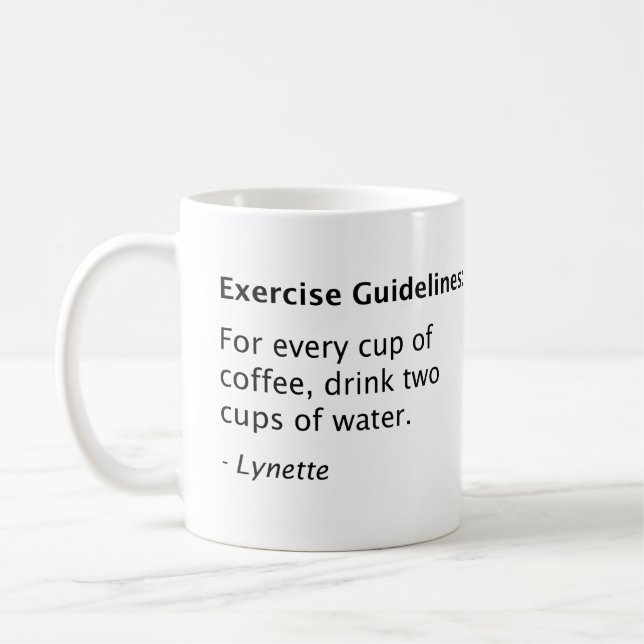 WOW Exercise Guidelines - Coffee Mug (Left)