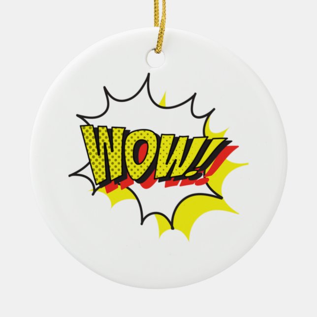 Wow free day Classic Ceramic Ornament (Front)