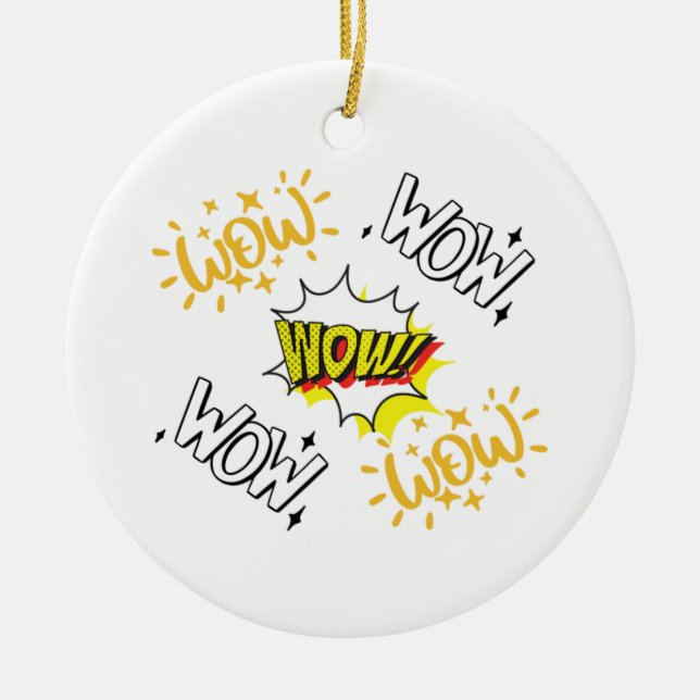 Wow Free day t-shirt Essential  Ceramic Ornament (Front)