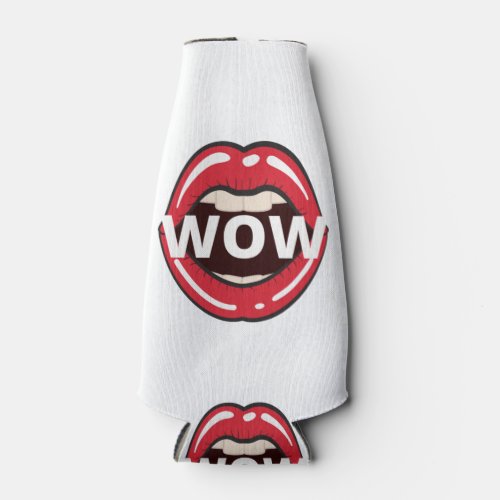 Wow funny t_shirt Classic Bottle Cooler