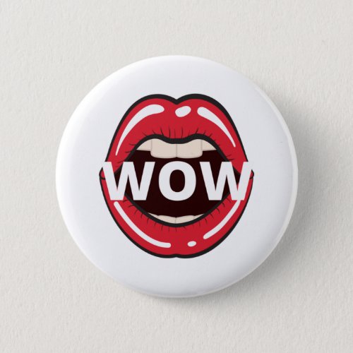 Wow funny t_shirt Classic Button