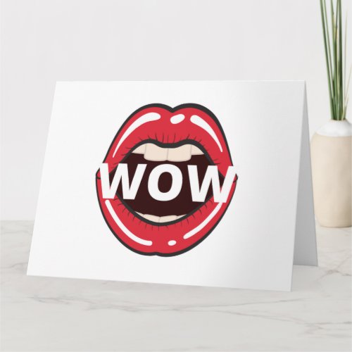 Wow funny t_shirt Classic Card