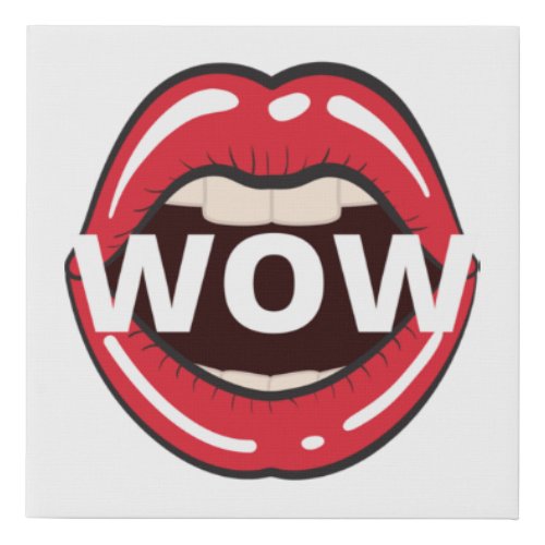 Wow funny t_shirt Classic Faux Canvas Print