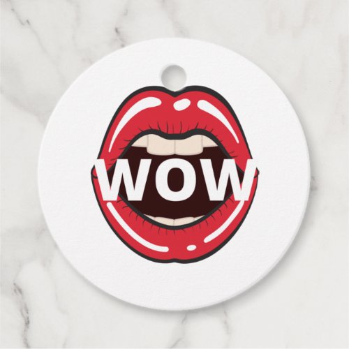 Wow funny t_shirt Classic Favor Tags