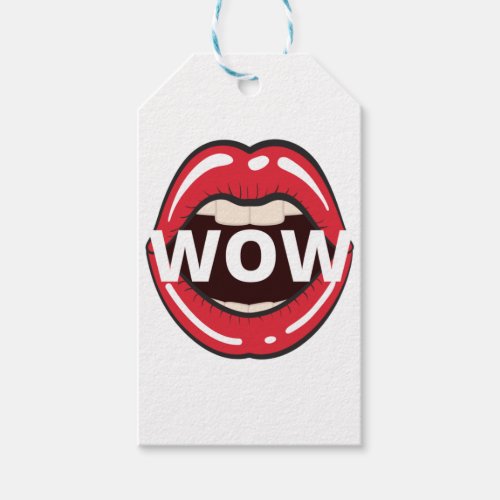 Wow funny t_shirt Classic Gift Tags