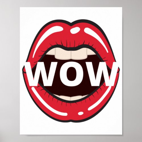 Wow funny t_shirt Classic Poster