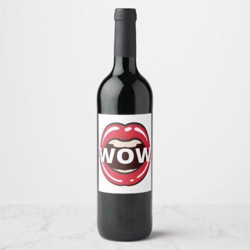 Wow funny t_shirt Classic Wine Label