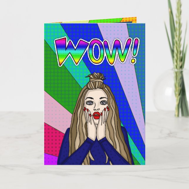 Wow, Girl You are Amazing, Encouragament Card (Front)