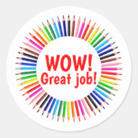 https://rlv.zcache.com/wow_great_job_colorful_teacher_encouragement_classic_round_sticker-r1f43cb6a032c4272a3c497614bb821f9_0ugmp_8byvr_200.webp