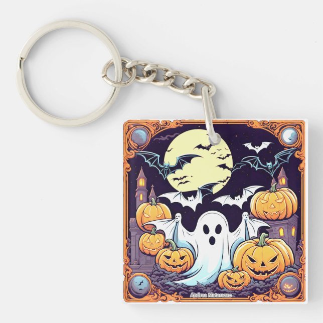 Wow Halloween Thrill Keychain (Front)