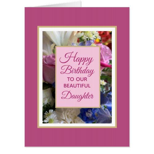 WOW Happy Birthday Daughter huge greeting card