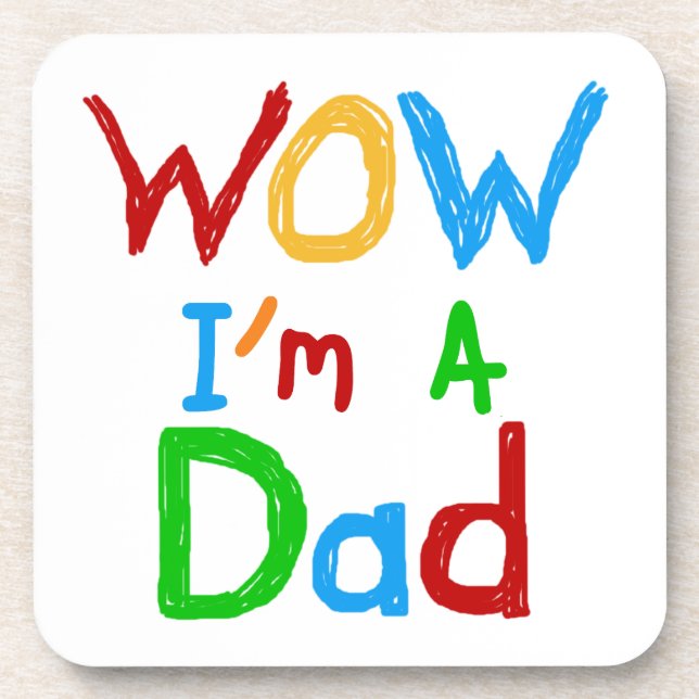 WOW I'm a Dad T-shirts and GIfts Coaster (Front)