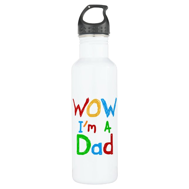 WOW I'm a Dad T-shirts and Water Bottle (Front)