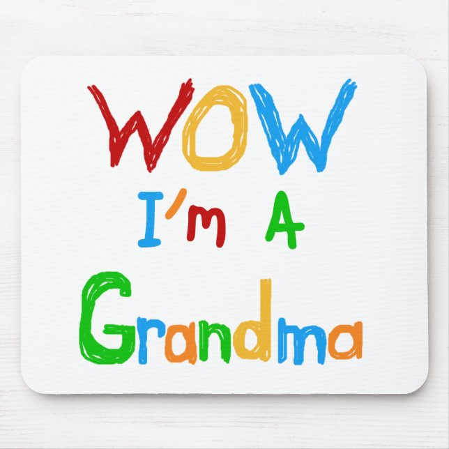 WOW I'm a Grandma T-shirts and Gifts Mouse Pad (Front)
