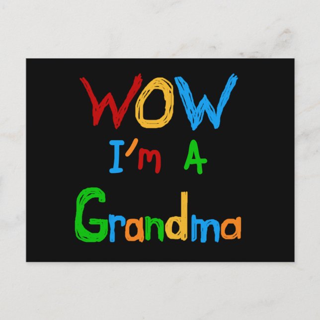 WOW I'm a Grandma T-shirts and Gifts Postcard (Front)