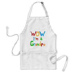 WOW I'm a Grandpa T-shirts and Gifts Adult Apron