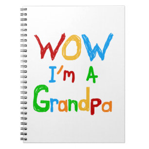 WOW I'm a Grandpa T-shirts and Gifts Notebook