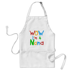 WOW I'm a Nana tshirts and Gifts Adult Apron