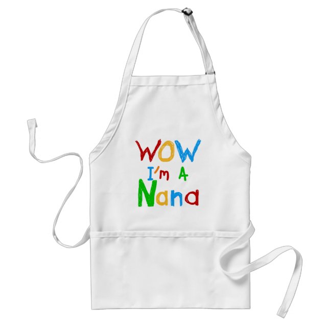 WOW I'm a Nana tshirts and Gifts Adult Apron (Front)