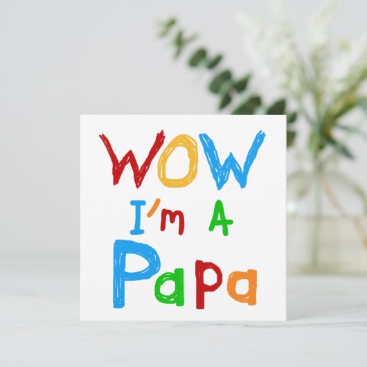 Wow I'm a Papa Tshirts and GIfts (Standing Front)