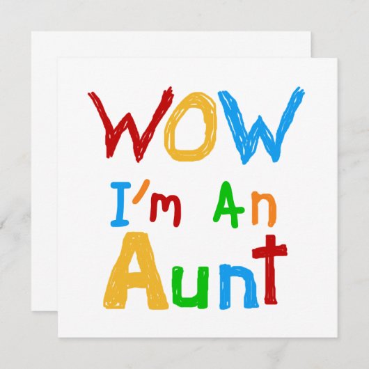 WOW I'm an Aunt T shirts and Gifts (Front/Back)