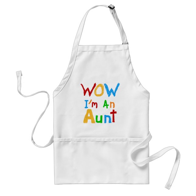 WOW I'm an Aunt T shirts and Gifts Adult Apron (Front)