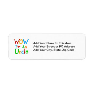 WOW I'm an Uncle T-shirts and GIfts Label