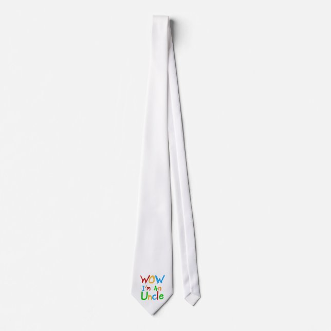 WOW I'm an Uncle T-shirts and GIfts Neck Tie (Front)