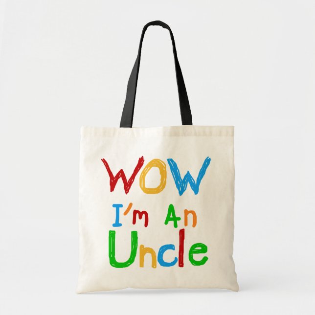 WOW I'm an Uncle T-shirts and GIfts Tote Bag (Front)