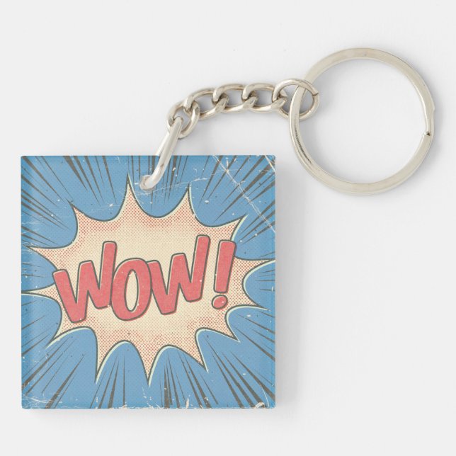Wow! Keychain (Back)