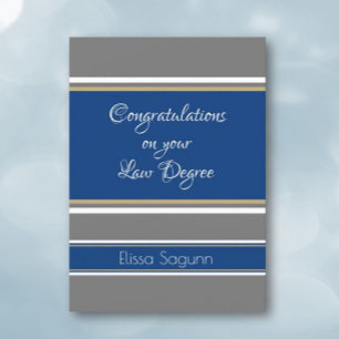 Wow! Law degree Graduation card