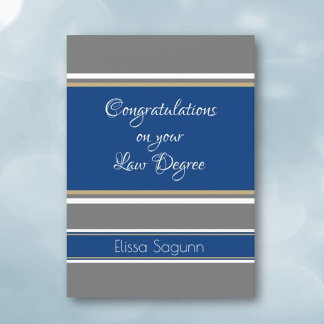 Wow! Law degree Graduation card