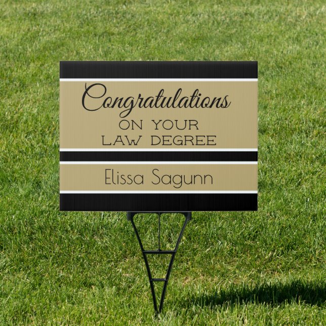 Wow! Law degree Graduation  Sign (Insitu)