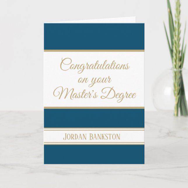 Wow! Master's degree Graduation card (Front)