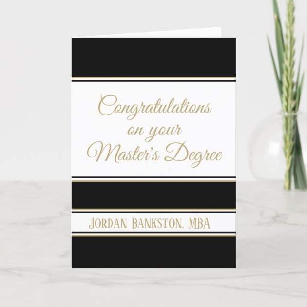 Wow! Master's Degree Graduation Card | Zazzle