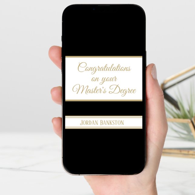 Wow! Master's degree Graduation card (Front Digital)