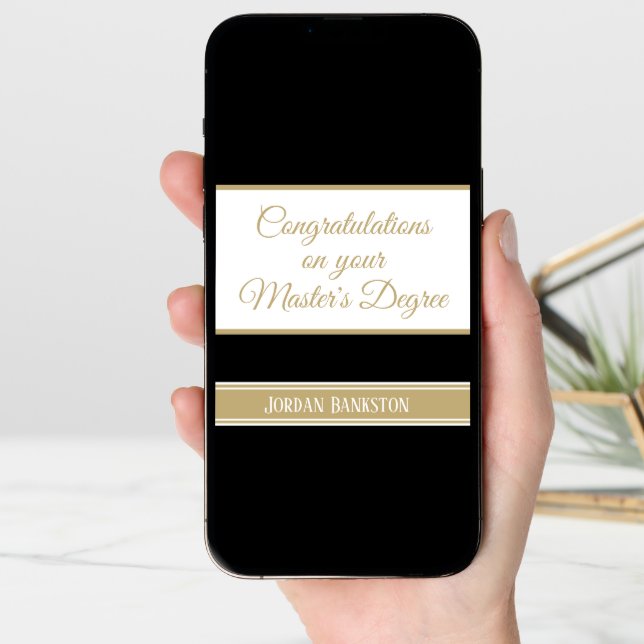Wow! Master's degree Graduation card (Front Digital)
