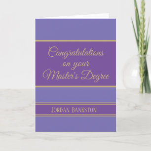 Wow! Master's degree Graduation card