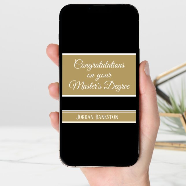 Wow! Master's degree Graduation card (Front Digital)