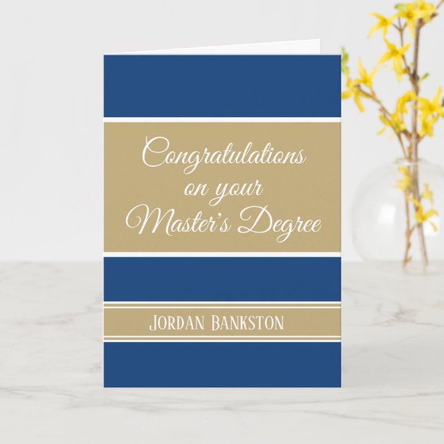 Wow! Master's degree Graduation card (Yellow Flower)