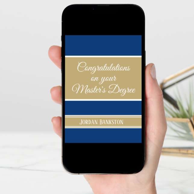 Wow! Master's degree Graduation card (Front Digital)
