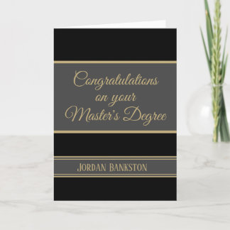 Wow! Master's degree Graduation card