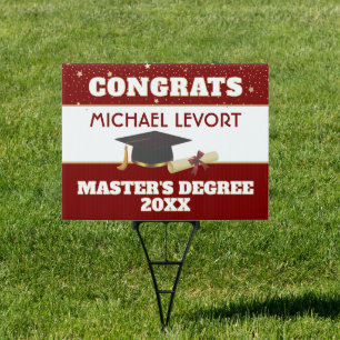 Wow! Masters Graduation yard sign