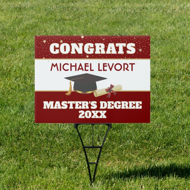 Wow! Masters Graduation yard sign (Insitu)