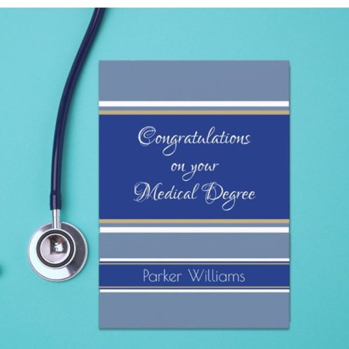 Wow Medical degree Graduation card