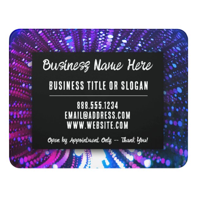 Wow Modern Office Company Corporate Small Business Door Sign (Contemporary Front)