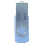 Wow Mom Blue Blends USB Flash Drives (Front Vertical)